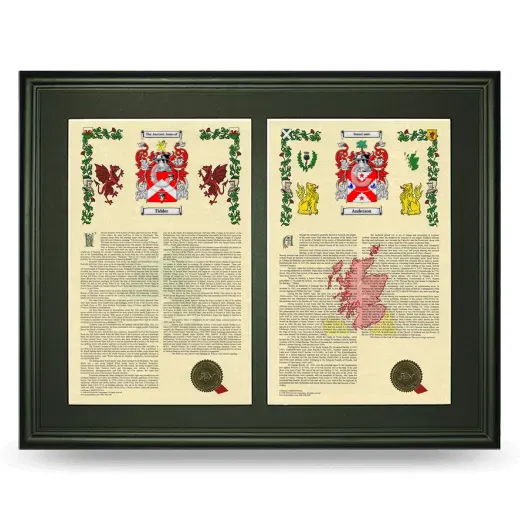 Double Armorial History Framed-Black