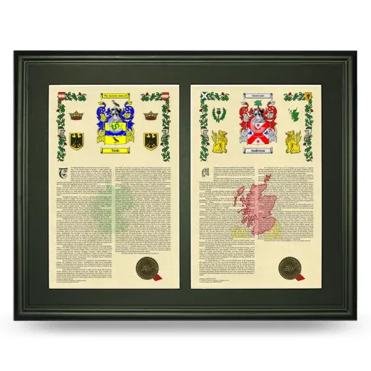 Double Armorial History Framed-Black