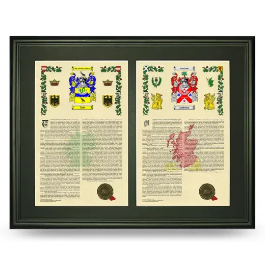 Double Armorial History Framed-Black