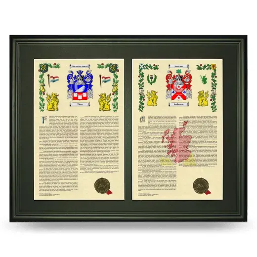 Double Armorial History Framed-Black