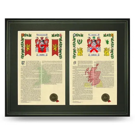 Double Armorial History Framed-Black