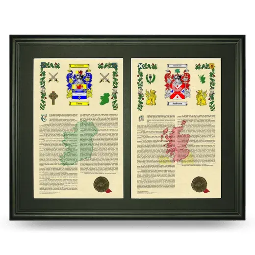 Double Armorial History Framed-Black