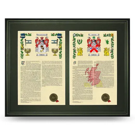 Double Armorial History Framed-Black