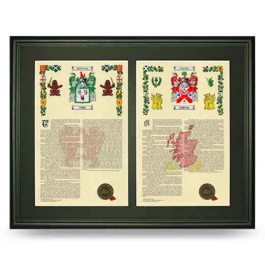 Double Armorial History Framed-Black