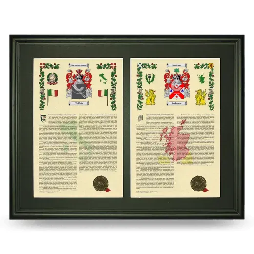 Double Armorial History Framed-Black