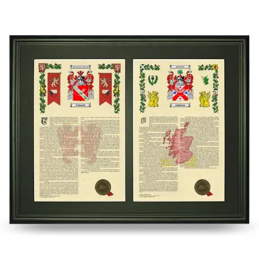 Double Armorial History Framed-Black