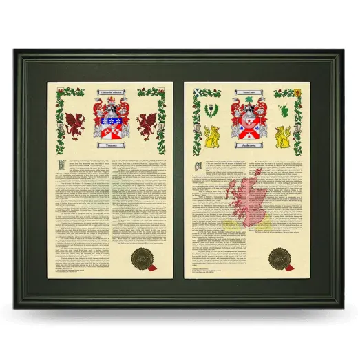 Double Armorial History Framed-Black