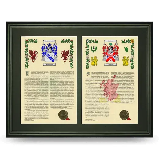 Double Armorial History Framed-Black