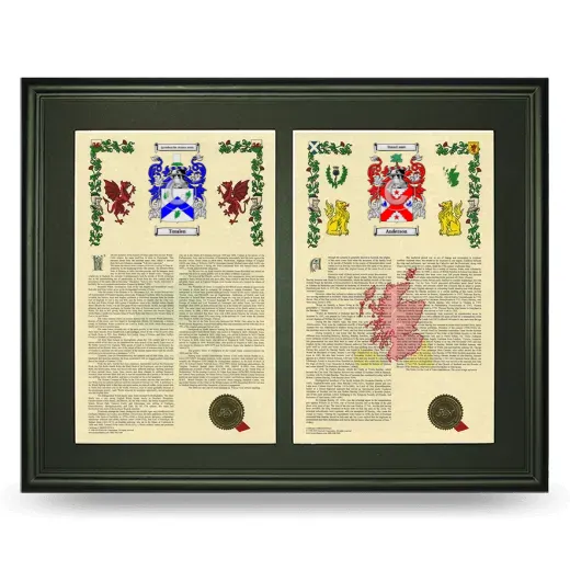 Double Armorial History Framed-Black
