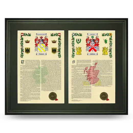 Double Armorial History Framed-Black