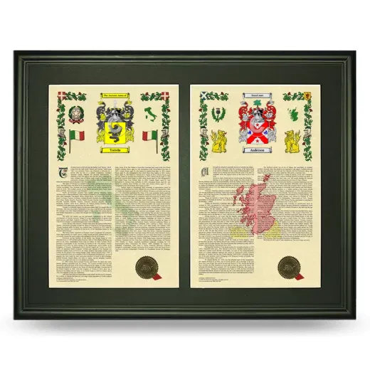 Double Armorial History Framed-Black