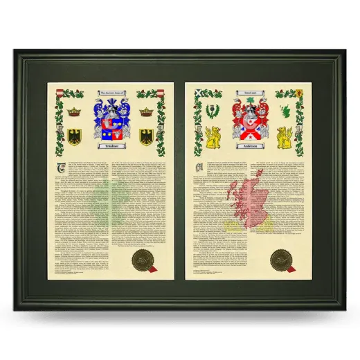 Double Armorial History Framed-Black