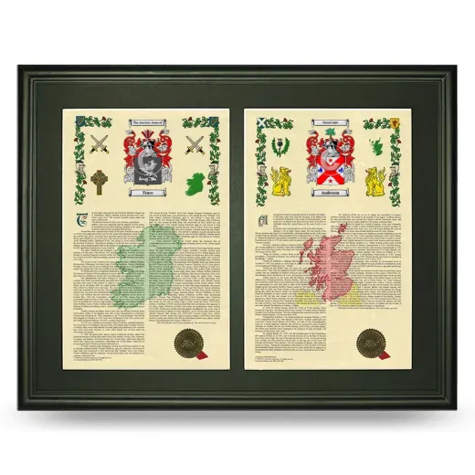 Double Armorial History Framed-Black