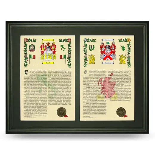 Double Armorial History Framed-Black