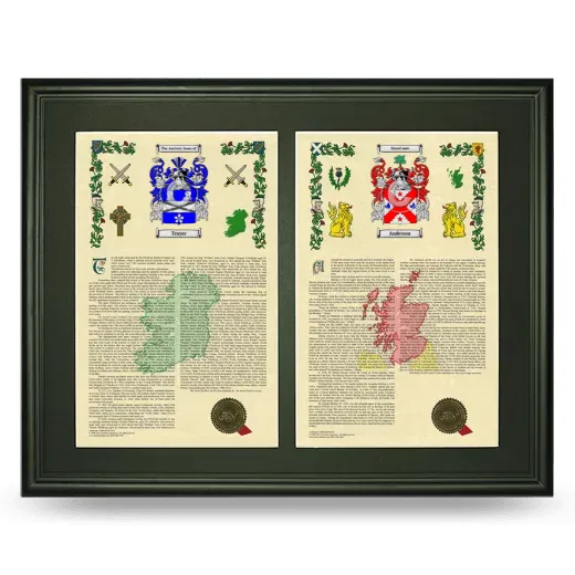 Double Armorial History Framed-Black