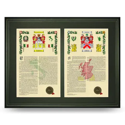 Double Armorial History Framed-Black