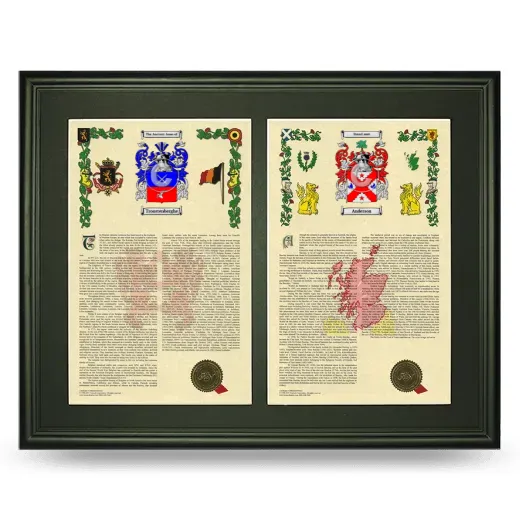 Double Armorial History Framed-Black