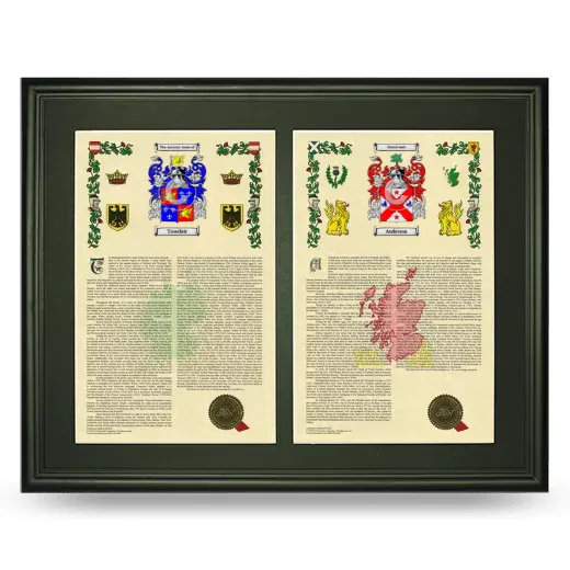 Double Armorial History Framed-Black