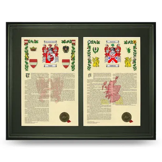 Double Armorial History Framed-Black