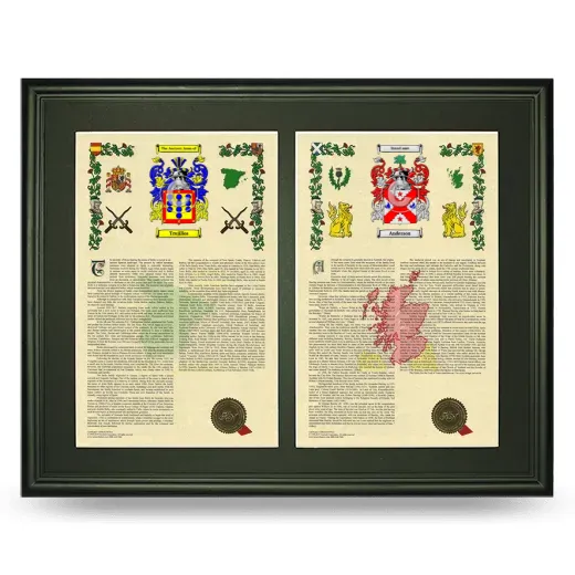 Double Armorial History Framed-Black