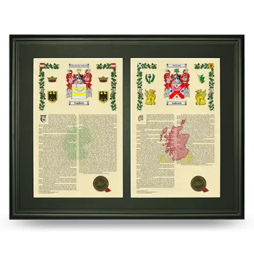Double Armorial History Framed-Black