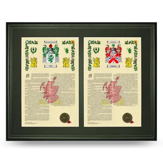 Double Armorial History Framed-Black