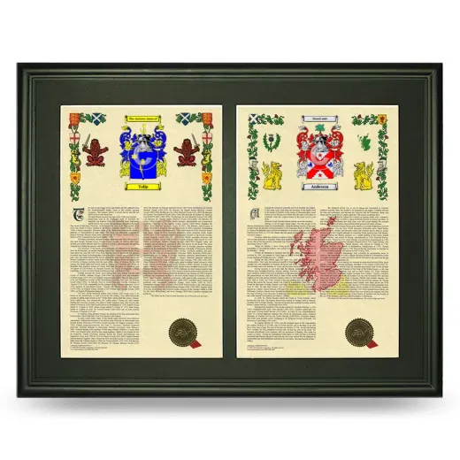 Double Armorial History Framed-Black