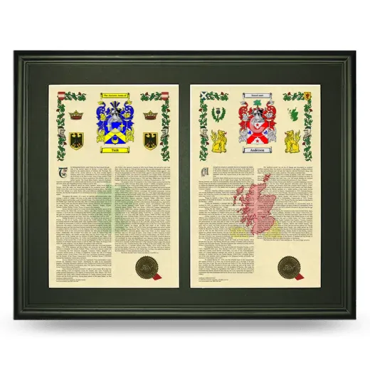 Double Armorial History Framed-Black