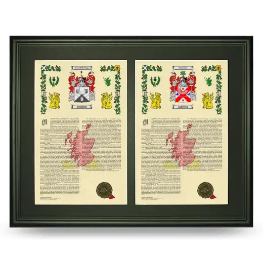 Double Armorial History Framed-Black