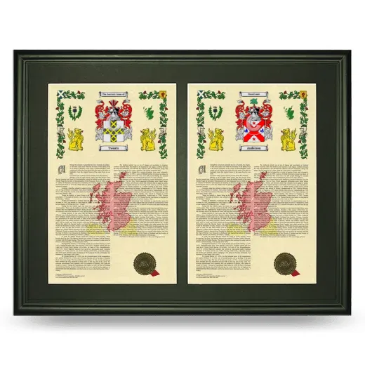 Double Armorial History Framed-Black