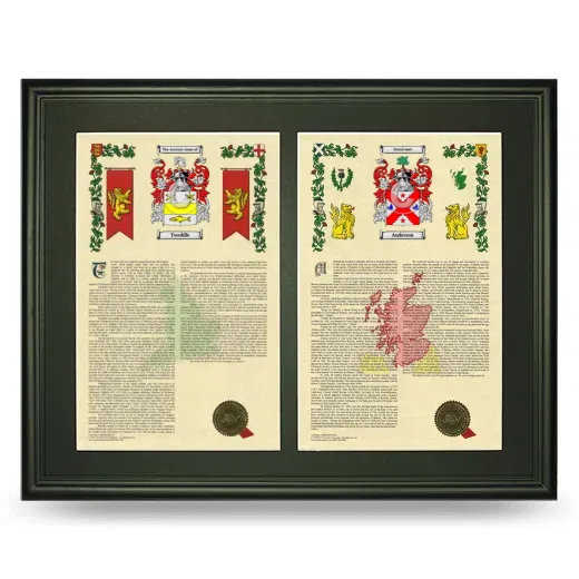 Double Armorial History Framed-Black