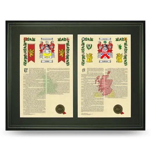 Double Armorial History Framed-Black