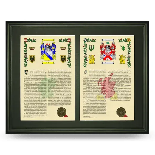 Double Armorial History Framed-Black