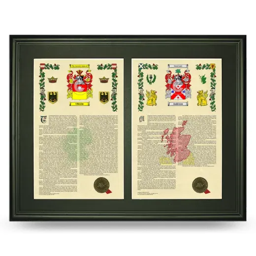 Double Armorial History Framed-Black