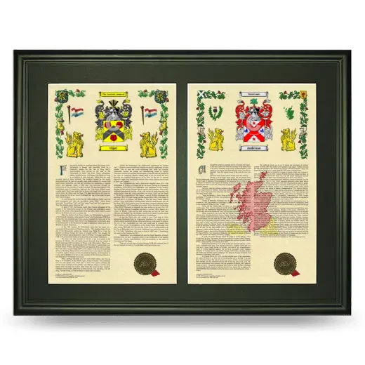 Double Armorial History Framed-Black