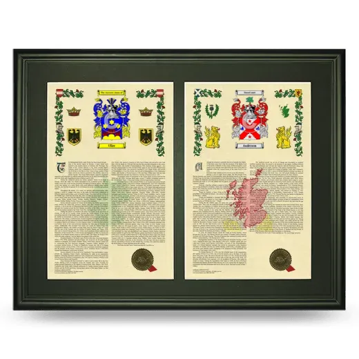 Double Armorial History Framed-Black