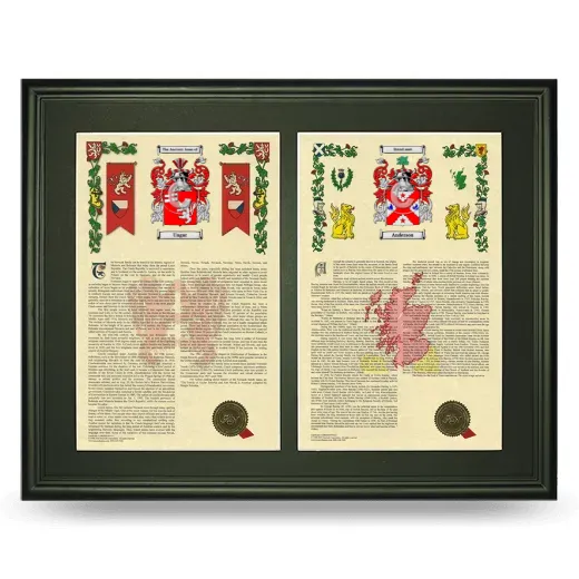 Double Armorial History Framed-Black
