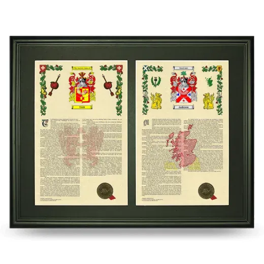 Double Armorial History Framed-Black