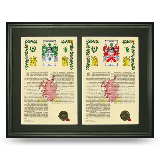 Double Armorial History Framed-Black