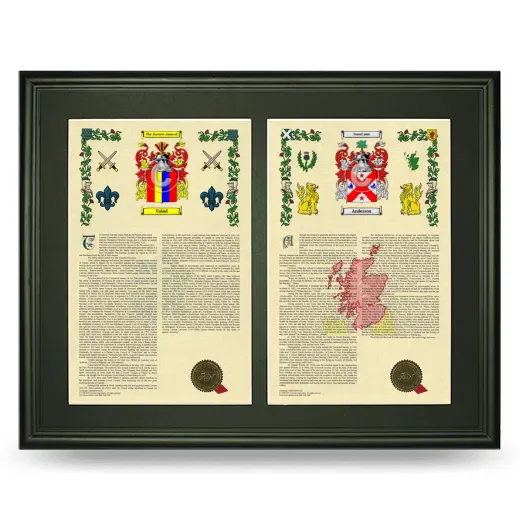 Double Armorial History Framed-Black