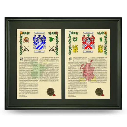 Double Armorial History Framed-Black