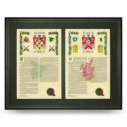 Double Armorial History Framed-Black