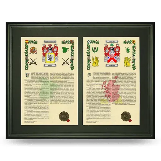 Double Armorial History Framed-Black