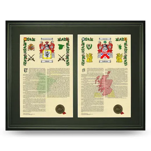 Double Armorial History Framed-Black