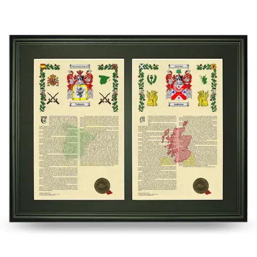 Double Armorial History Framed-Black