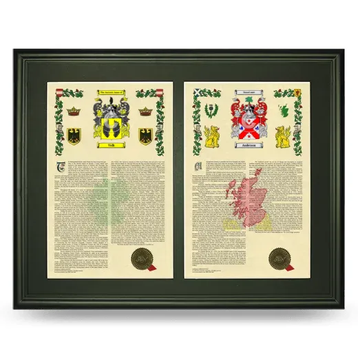 Double Armorial History Framed-Black