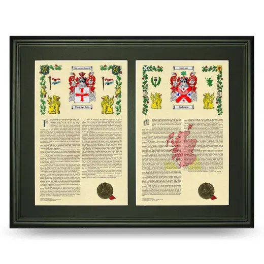 Double Armorial History Framed-Black