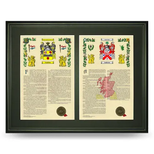 Double Armorial History Framed-Black