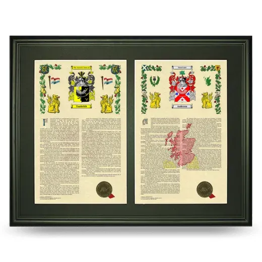 Double Armorial History Framed-Black