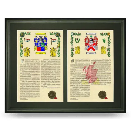 Double Armorial History Framed-Black